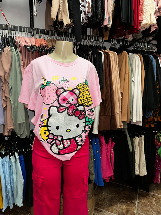 Hello Kitty Pink Sparkly Shirt