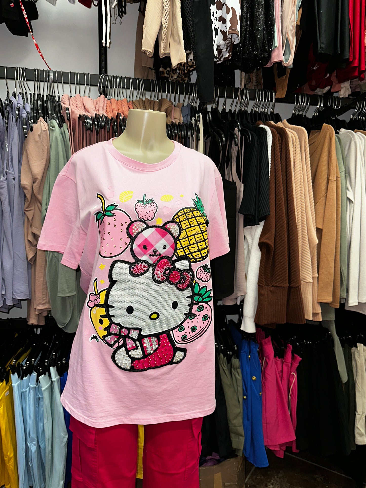 Hello Kitty Pink Sparkly Shirt