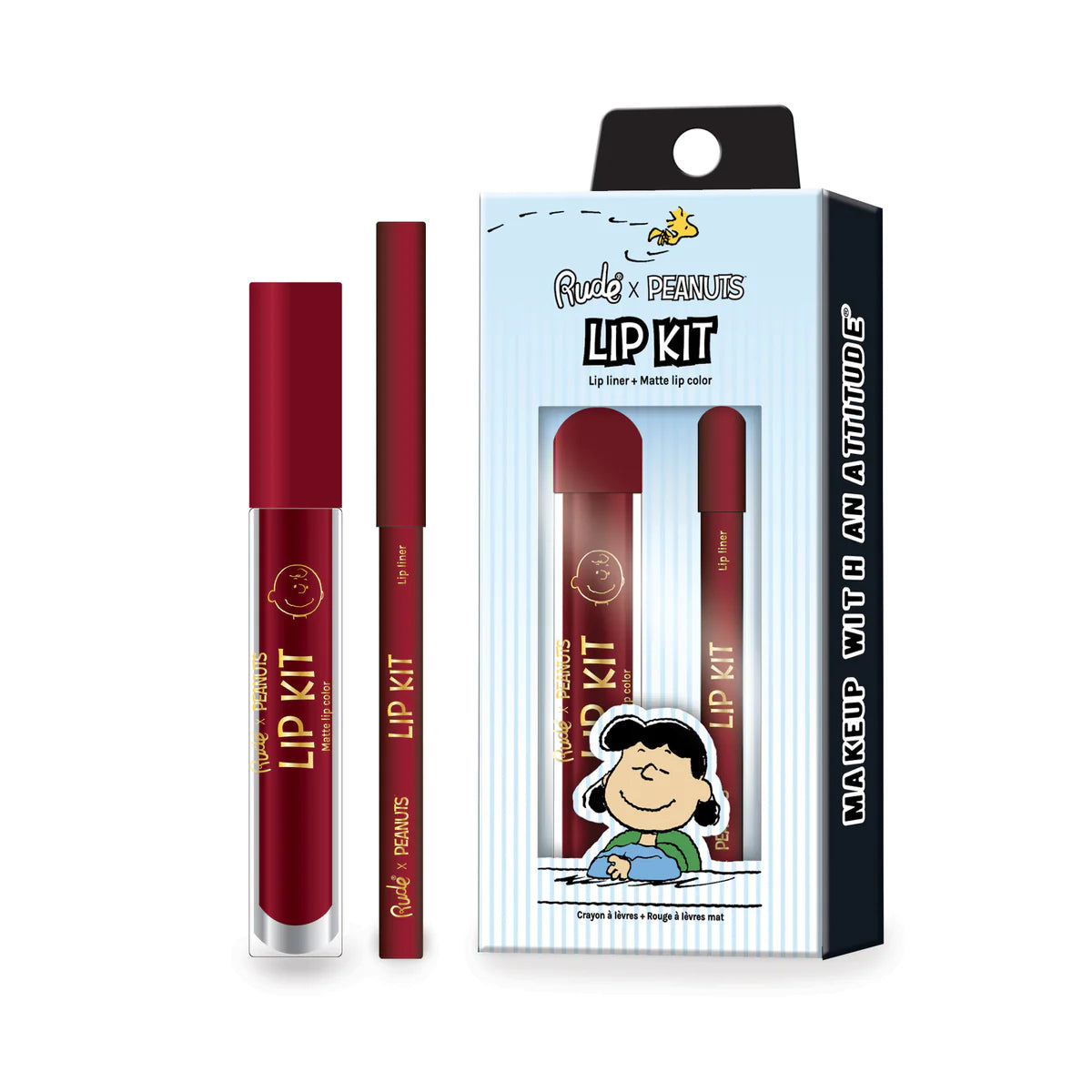 Rude | Peanuts Lip Kit  (You Blockhead)