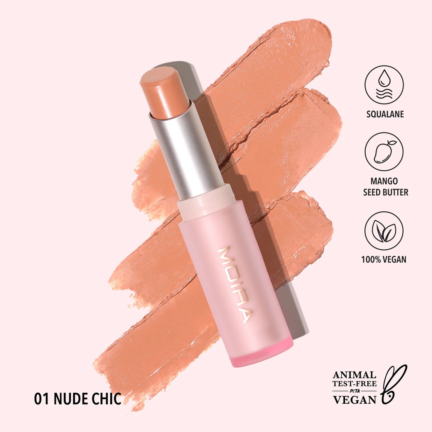 MOIRA | Signature Lipstick 01 Nude Chic