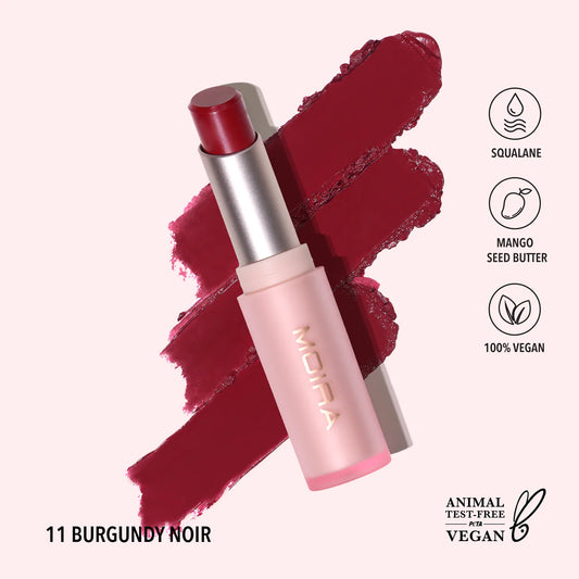 MOIRA | Signature Lipstick 11 Burgundy Noir