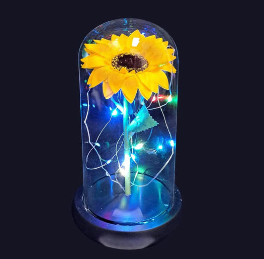 Sunflower Light Up Glass Clear