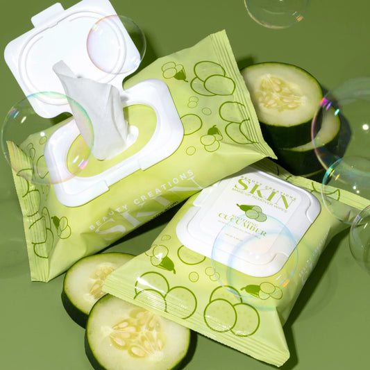 Beauty Creations SKIN CUCUMBER SOOTHING MAKEUP REMOVER WIPES